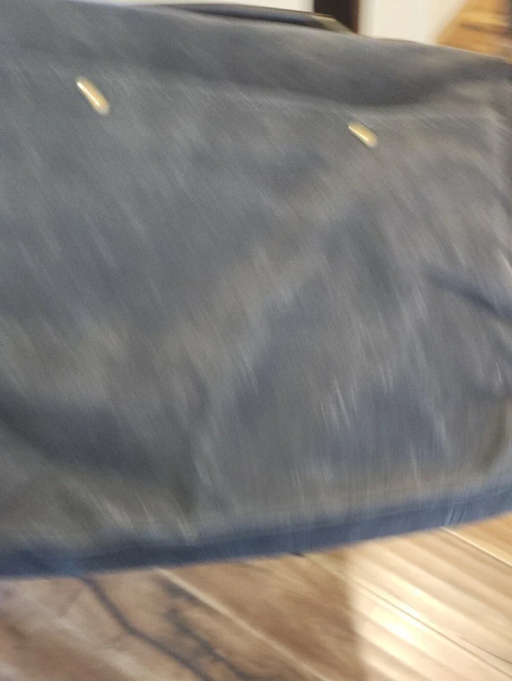 Waxed Canvas Messenger Bag in Charcoal Gray with Leather Trim 14x17